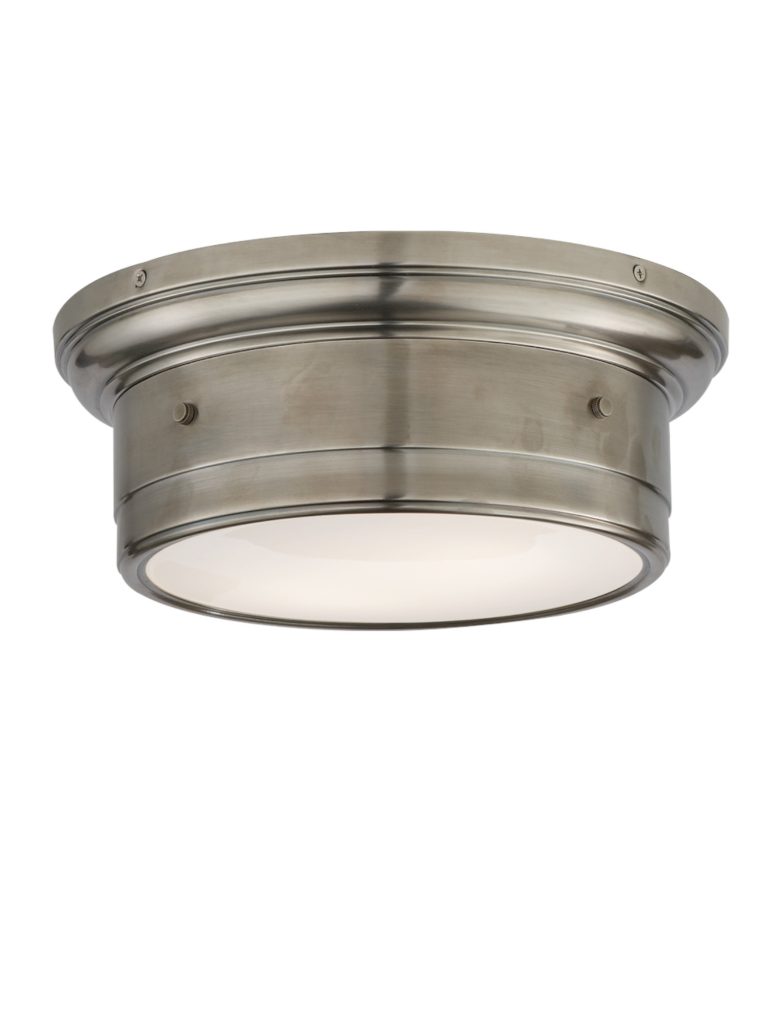 Visual Comfort Sienna small flush mount in satin nickel