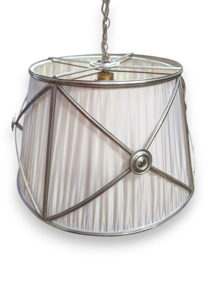 Nickel Plated Brass Drum Pendant Light